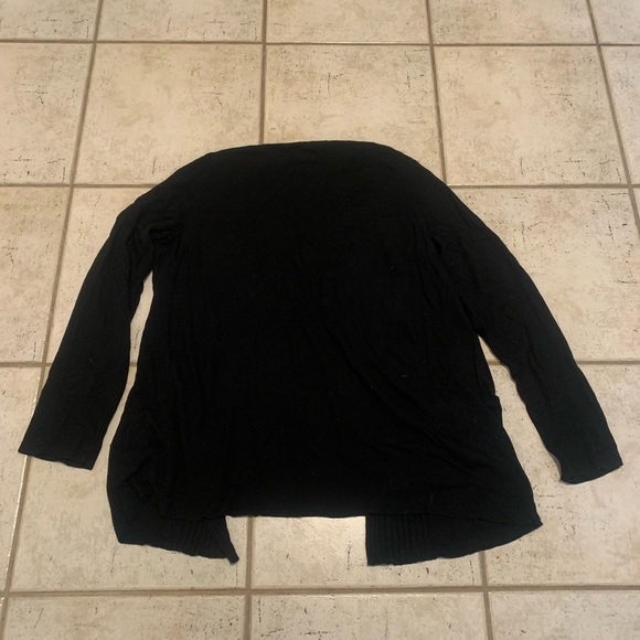 Reitmans Black Ribbed Knit Open Front Cardigan - XL/TG - Picture 3 of 10